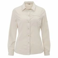 FRILUFTS CABRERA L/S SHIRT Frauen - Outdoor Bluse Offwhite