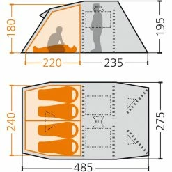 FRILUFTS GRASSHOLM 4 AIR - Familienzelt Monument/ Moonlight Blue -FRILUFTS Verkäufe 300599001 ab grassholm 4 air frilufts 1