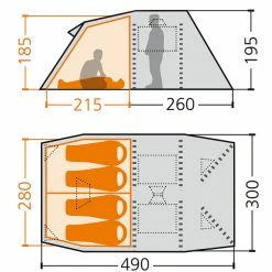 FRILUFTS GRASSHOLM 4 - Familienzelt Monument/ Bright Green -FRILUFTS Verkäufe 311422001 erejboc grassholm 4 frilufts 1